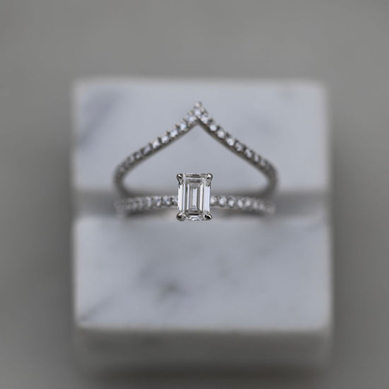 0.60 CT Emerald Solitaire CVD E/VVS2 Diamond Engagement Ring 7