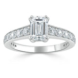 0.75 CT Emerald Cut Solitaire Moissanite Engagement Ring 2