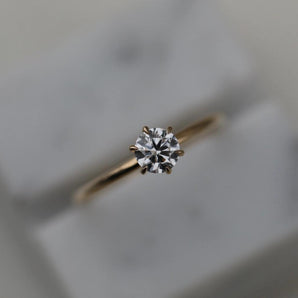 0.50 CT Round Solitaire CVD G/VVS2 Diamond Engagement Ring 2