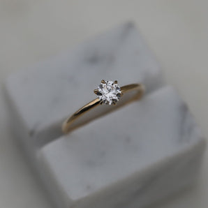 0.50 CT Round Solitaire CVD G/VVS2 Diamond Engagement Ring 1