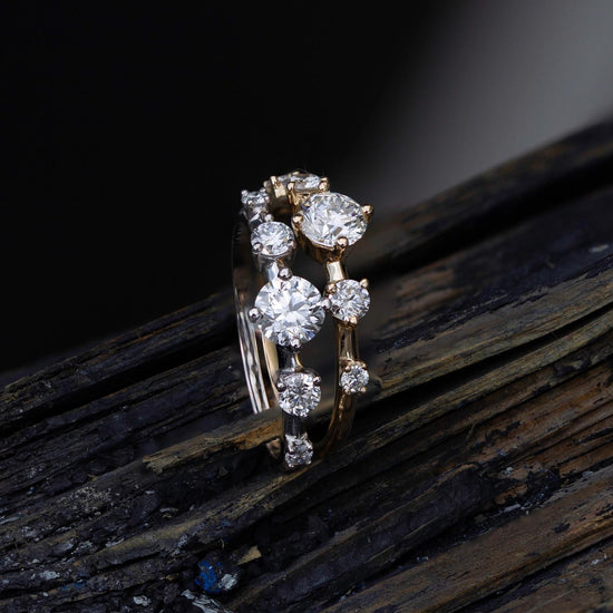 0.80 CT Round Dainty CVD EF/VS Diamond Wedding Band 12