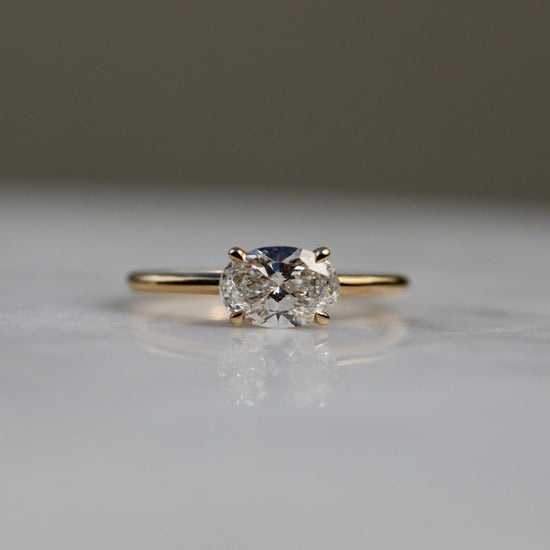 1.0 CT Oval Solitaire CVD F/VS2 Diamond Engagement Ring 5