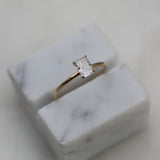 0.71 CT Radiant Solitaire CVD E/VS1 Diamond Engagement Ring 4