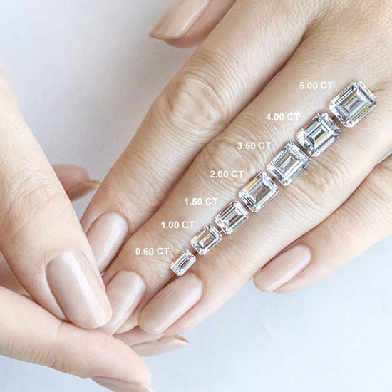 1.91 CT Emerald Cut Hidden Halo Twisted Pave Setting Moissanite Engagement Ring 13