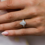 3.30 CT Pear Three Stone Moissanite Engagement Ring 3