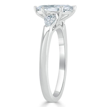 0.75 CT Marquise Cut Three Stone Moissanite Engagement Ring 3