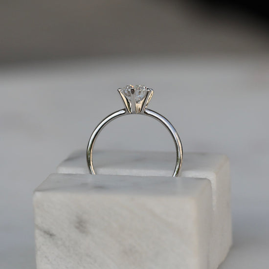 1.0 CT Round Solitaire CVD E/VS1 Diamond Engagement Ring 6