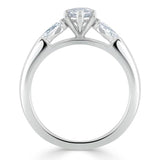 0.75 CT Marquise Cut Three Stone Moissanite Engagement Ring 4