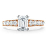 0.75 CT Emerald Cut Solitaire Moissanite Engagement Ring 7