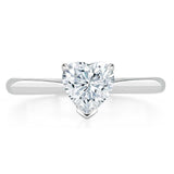 1.0 CT Heart Cut Solitaire Moissanite Engagement Ring 1