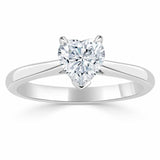 1.0 CT Heart Cut Solitaire Moissanite Engagement Ring 2