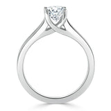 0.94 CT Oval Cut Solitaire Moissanite Engagement Ring 4