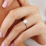 1.20 CT Round Shaped Moissanite Solitaire Engagement Ring 7