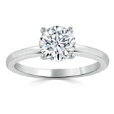 0.75 CT Round Cut Solitaire Moissanite Engagement Ring 2