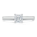 1.0 CT Asscher Cut Solitaire Moissanite Engagement Ring 1