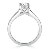 1.0 CT Asscher Cut Solitaire Split Shank Setting Moissanite Engagement Ring 4