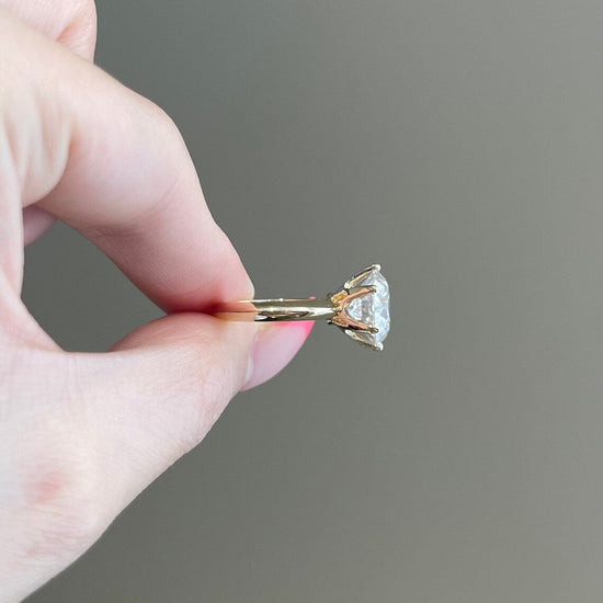 5.0 CT Round Shaped Moissanite Solitaire Engagement Ring 3