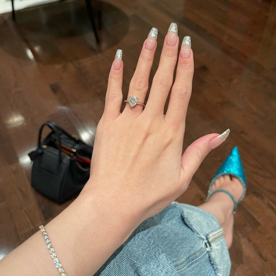 2.0 CT Heart Shaped Moissanite Solitaire Engagement Ring 2