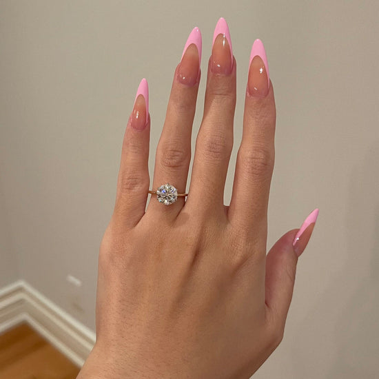 2.50 CT Round Shaped Moissanite Solitaire Engagement Ring 3