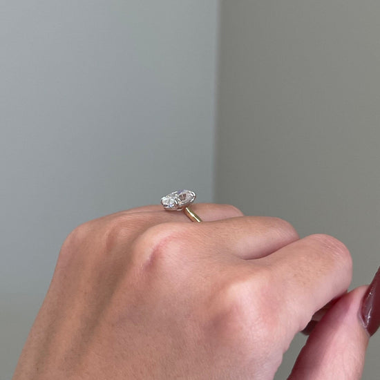 2.50 CT Oval Shaped Moissanite Solitaire Engagement Ring 5