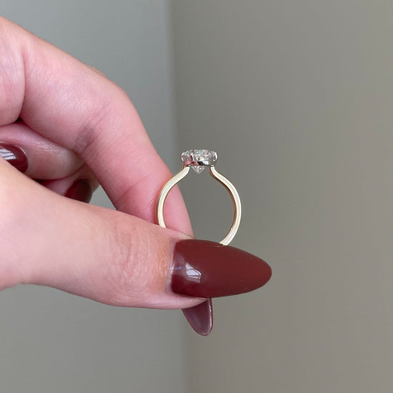 2.50 CT Oval Shaped Moissanite Solitaire Engagement Ring 7