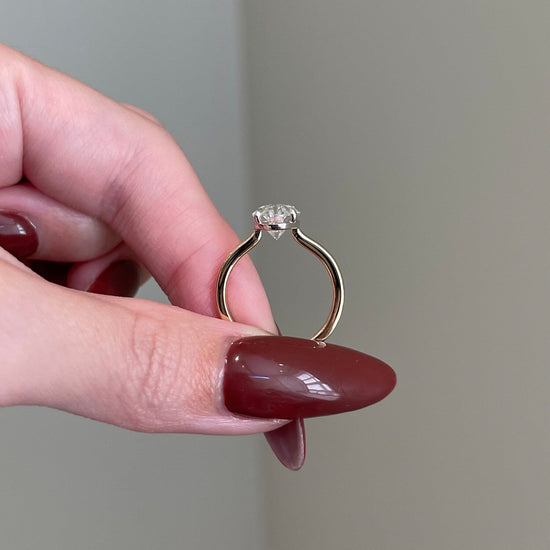 2.50 CT Oval Shaped Moissanite Solitaire Engagement Ring 9