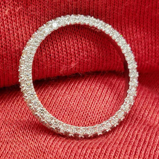 1.0 CT Round Micro Setting EF/VS1 Diamond Engagement Ring 4