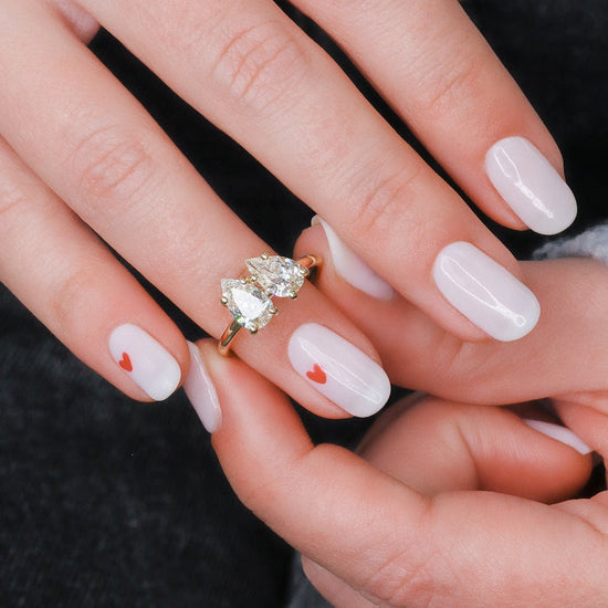 2.0 CT Pear Two Stone G/VS1 Diamond Engagement Ring 8