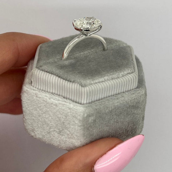 2.50 CT Oval Solitaire CVD E/VS2 Diamond Engagement Ring 3