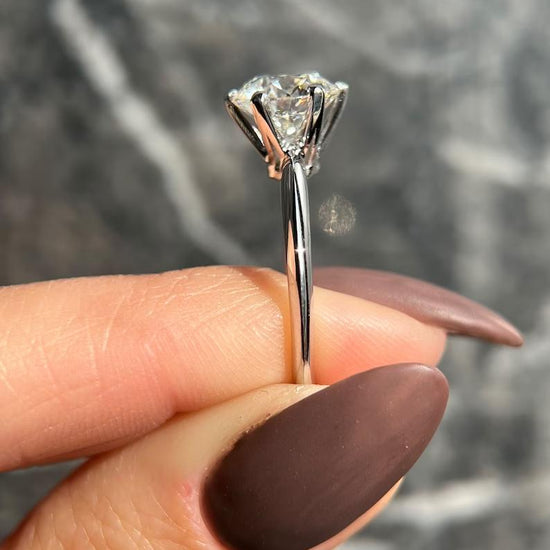 2.0 CT Round Solitaire CVD F/VS1 Diamond Engagement Ring 3