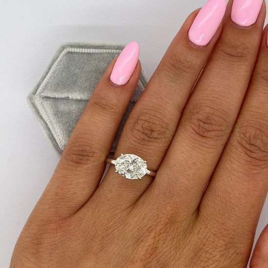 2.50 CT Oval Solitaire CVD E/VS2 Diamond Engagement Ring 1