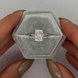 1.50 CT Radiant Solitaire CVD F/VS2 Diamond Engagement Ring 1