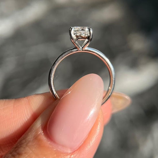 1.0 CT Cushion Solitaire CVD E/VS2 Diamond Engagement Ring 4