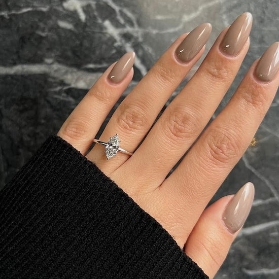 1.0 CT Marquise Solitaire CVD E/VS2 Diamond Engagement Ring 4