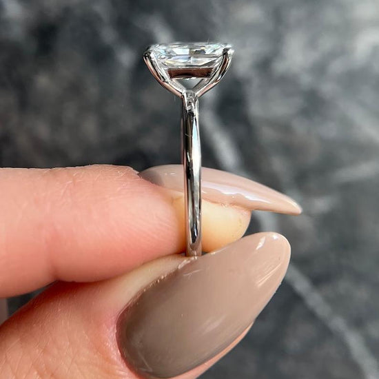 2.0 CT Radiant Solitaire CVD F/VS2 Diamond Engagement Ring 3