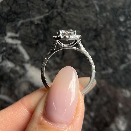 1.50 CT Round Halo CVD E/VS2 Diamond Engagement Ring 8