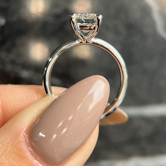 2.0 CT Emerald Solitaire CVD E/VS2 Diamond Engagement Ring 3