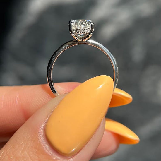 1.50 CT Oval Hidden Halo CVD E/VS2 Diamond Engagement Ring 3