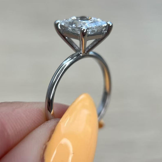 2.0 CT Princess Solitaire CVD F/VS2 Diamond Engagement Ring 3