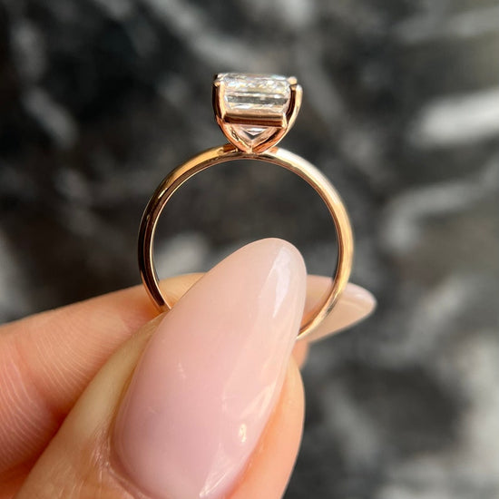 2.50 CT Emerald Solitaire CVD G/VS2 Diamond Engagement Ring 3