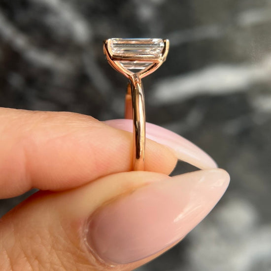 2.50 CT Emerald Solitaire CVD G/VS2 Diamond Engagement Ring 4