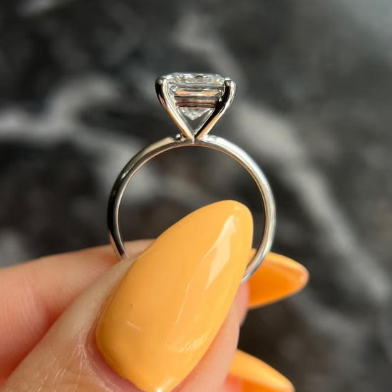 1.50 CT Princess Solitaire CVD F/VS2 Diamond Engagement Ring 4