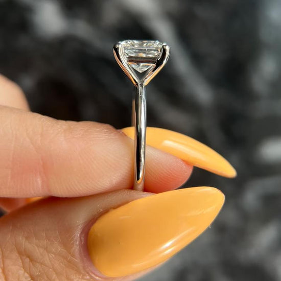 1.50 CT Princess Solitaire CVD F/VS2 Diamond Engagement Ring 3