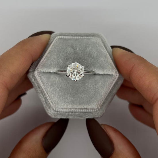 2.0 CT Round Solitaire CVD F/VS1 Diamond Engagement Ring 5