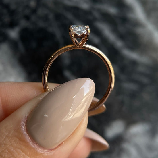 1.0 CT Radiant Solitaire CVD E/VS2 Diamond Engagement Ring 3