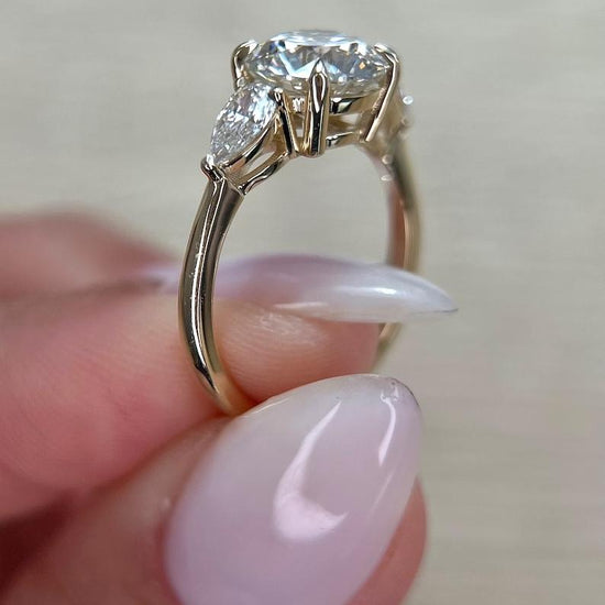 2.50 CT Round Three Stones CVD F/VS1 Diamond Engagement Ring 3