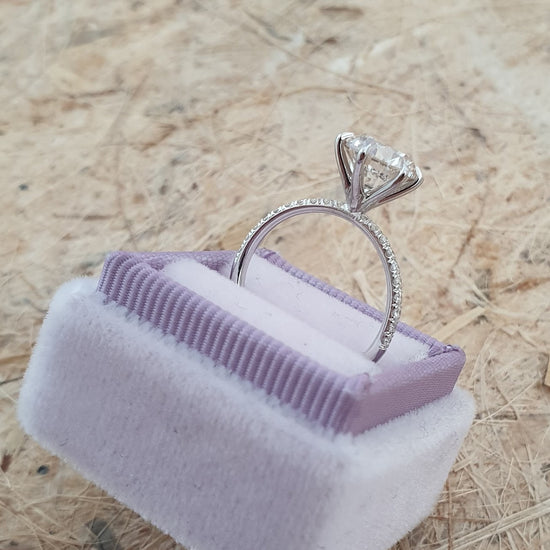 2 CT Round Solitaire CVD F/VS2 Diamond Engagement Ring 4