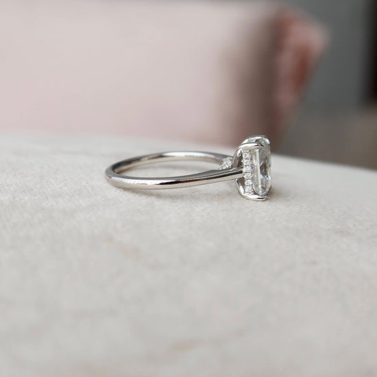 2.0 CT Radiant Cut Solitaire Style Moissanite Engagement Ring 4