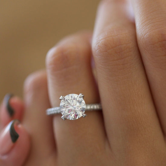 2 CT Round Solitaire CVD F/VS2 Diamond Engagement Ring 1