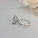 3.0 CT Oval Hidden Halo CVD G/VS1 Diamond Engagement Ring 5